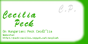 cecilia peck business card